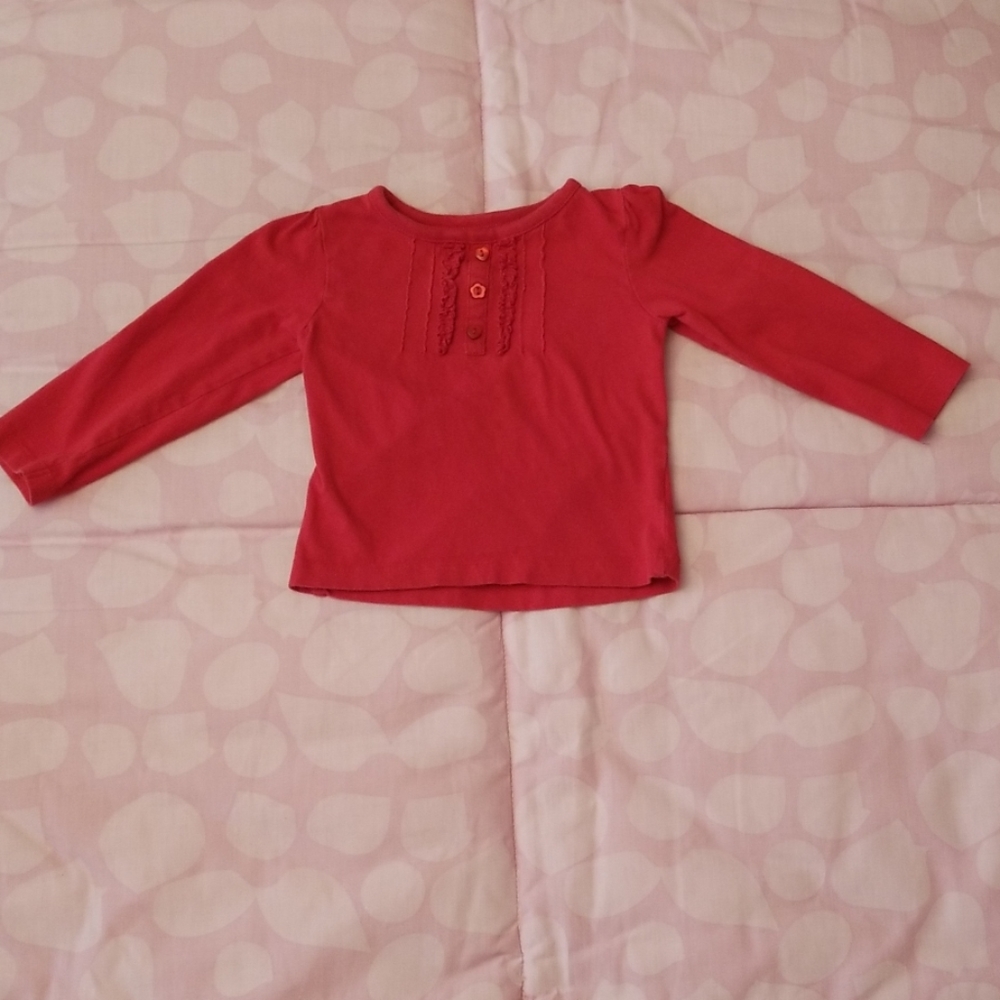 Early Days Baby Girl Red Long Sleeve Top